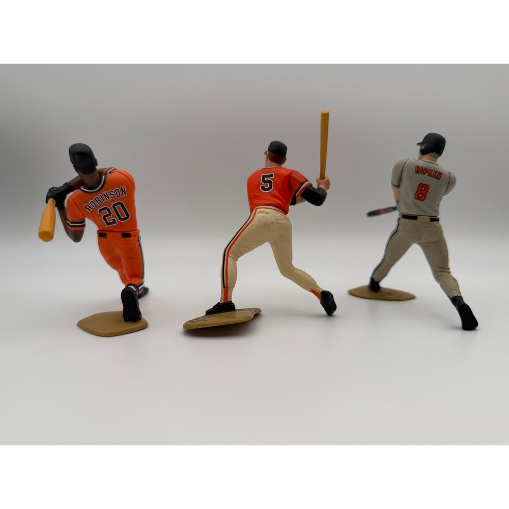 Vintage Baltimore Orioles MLB Figures Cal Ripken Jr Frank Robinson Brooks 3pc